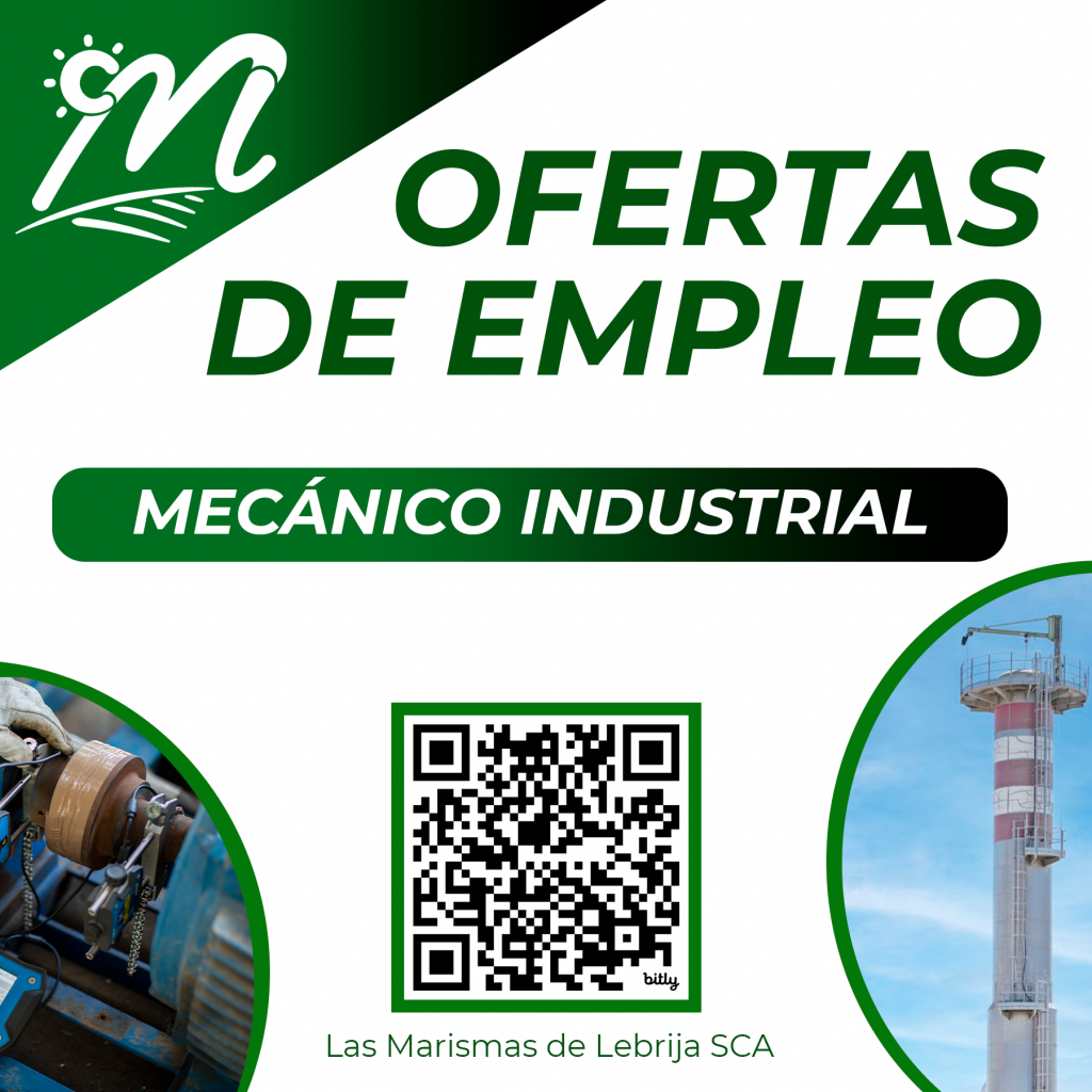 Oferta de empleo: Mecánico Industrial - Las Marismas